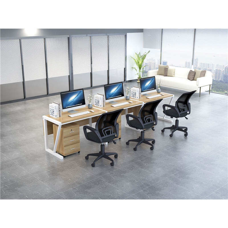 员工桌职员法耐办公桌工作位2人3人横排单排单人并排双人位电脑桌靠墙
