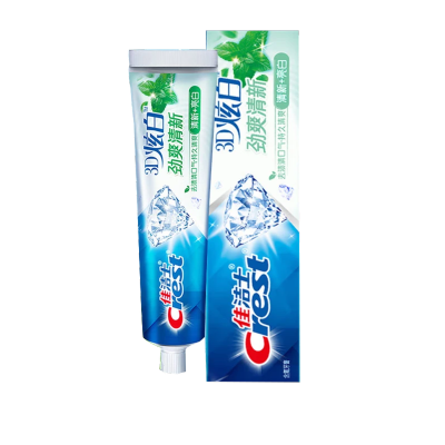 佳洁士3D炫白劲爽清新牙膏g防蛀含氟清新口气170*3只装 新老包装混发