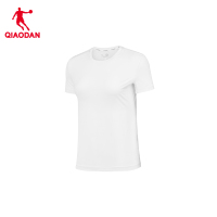 乔丹(QIAODAN) 女款针织短袖T恤衫 夏季速干冰感防晒衣 乔丹白 KHS32251154S