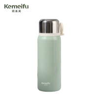 珂美芙 316不锈钢提手便携保温杯 浅绿500ml 个
