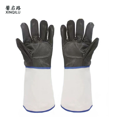 馨启路 掌全皮电焊手套 38cm (1副)