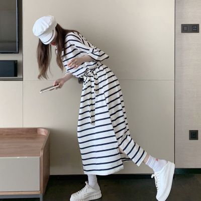 长款连衣裙2020气质时尚ins裙子女夏学生韩版宽松仙女裙依岚胜语