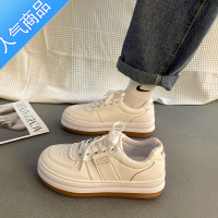 SUNTEK春秋新款2023小白帆布板鞋女大头ulzzang小众百搭运动厚底ins潮鞋