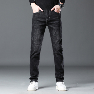 金盾(KIN DON)高端男士牛仔裤秋冬款新款直筒修身弹力裤子休闲商务免烫长裤潮