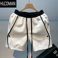 HLCOMAN美式短裤男2025新款夏季运动四分中裤篮球健身跑步宽松休闲五分裤