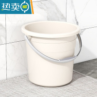 敬平塑料水桶手提加厚家用大号带盖储水桶学生宿舍洗衣桶洗澡桶泡脚桶 加厚 大号[水桶 ]卡其色 可备注其他颜色