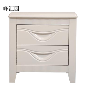 峰汇园床头柜简约现代卧室床边储物柜升级款白色50*41*50cm