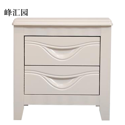 峰汇园床头柜简约现代卧室床边储物柜升级款白色50*41*50cm