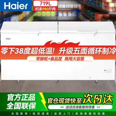 海尔BC/BD-719GHEP 冷藏冷冻转换单温商用冷柜 719升 白色
