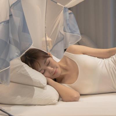 美帮汇夏季免安装蒙古包蚊帐三开加密加厚折叠1.5米1.8m床家用
