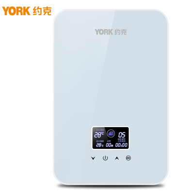 [门店同款]YORK约克即热式电热水器YK-F2A白 2秒速热家用触控式快速制热恒温免储水淋浴热水器8800W