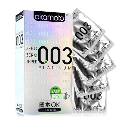 冈本岡本003白金10只装避孕套超薄款润滑安全套 成人情趣性计生用品