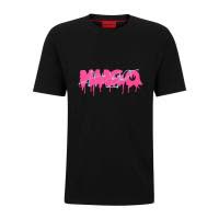 Hugo boss男款圆领短袖T恤 棉质舒适休闲涂抹标志设计运动户外必备徽标上衣