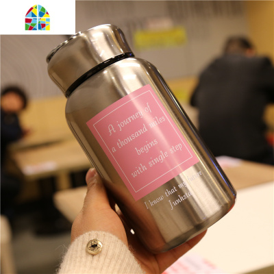 保温杯大容量户外过滤网便携手提不锈钢男女士泡茶水杯子带茶隔漏 FENGHOU 方块白色字母600ml11A5