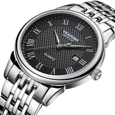 威顿veadons石英表男士手表 男表商务系列 时尚商务休闲手表男日历