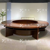 臻远 油漆会议桌圆桌3米