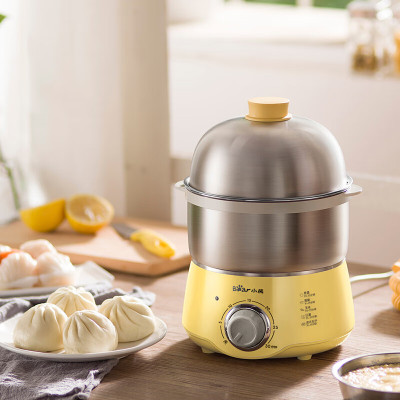 小熊(Bear)煮蛋器双层家用多功能预约定时不粘锅煎蛋器蒸蛋器自动断电