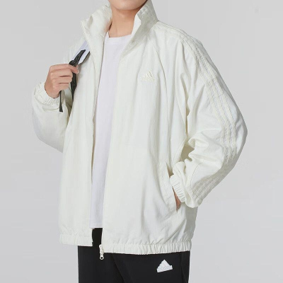 adidas/阿迪达斯男女外套 新款跑步运动服休闲立领夹克JI6647 C