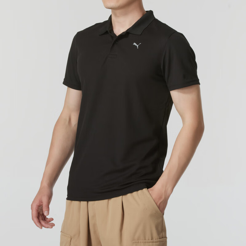 彪马(PUMA)男装新款运动服潮流时尚健身训练舒适透气T恤短袖POLO衫521933-01 ZP