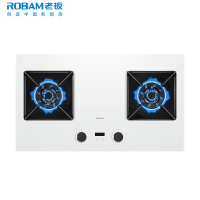 老板(Robam)盐系G2燃气灶天然气双灶家用5.2kW烟灶联动 国家补贴20% 定时灶一级能效JZT-57BA-G2