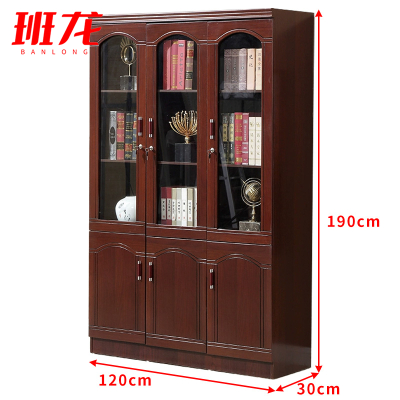 班龙书柜储物柜三门台