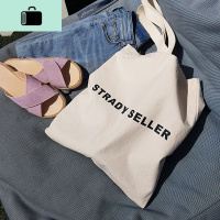 ins小清新帆布包 chic女单肩韩版日系学生简约文艺字母百搭手提袋NEW LAKE女手包