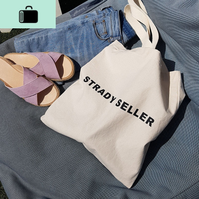 ins小清新帆布包 chic女单肩韩版日系学生简约文艺字母百搭手提袋NEW LAKE女手包
