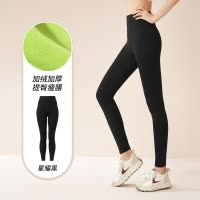 新款冬季外穿收腹提臀健身运动紧身加厚加绒瑜伽裤_1