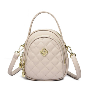 包包女包新款斜挎包女时尚菱格绣线手机包女单肩包女