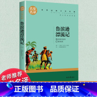 世界经典 文学名著[鲁滨逊漂流记] [正版]鲁滨逊漂流记原著完整版 六年级下册快乐读书吧世界名著无删减 小学生课外阅读经