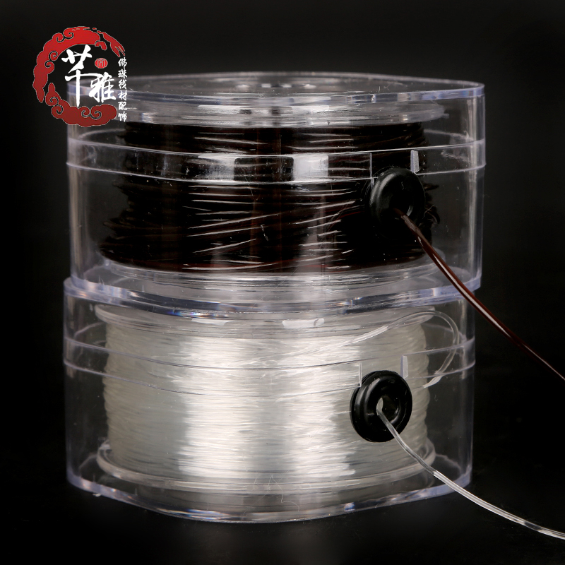 圆形透明水晶好弹力线串珠绳手链线绳文玩星月菩提佛珠手串绳_1