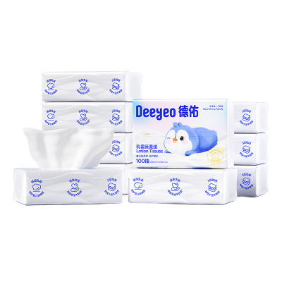 德佑云柔纸100抽*10包乳霜B版2001DYST166(包装随机)