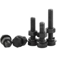 中锦科技 4.8外六角螺丝螺母装M16*45mm[螺栓+螺母+平弹垫]套