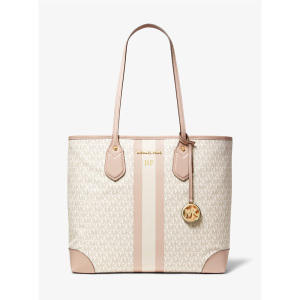 迈克·科尔斯(MICHAEL KORS) 女包新款 Eva系列 大号徽标条纹托特包女士手提包斜挎包 日常时尚 出勤百搭