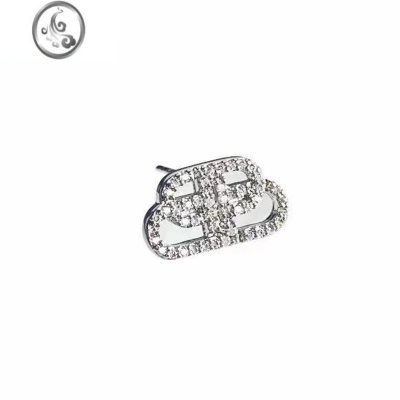 JiMi设计感 欧美满钻耳钉男INS小众高级简约个性针耳环潮时尚男女潮流