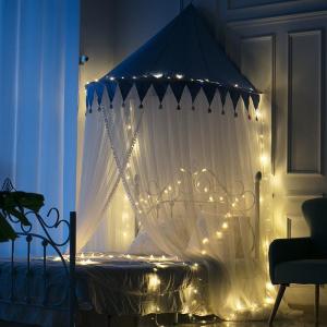 美帮汇床幔 半月公主风纱帐家用卧室装饰儿童帐篷床幔吊挂圆顶蚊帐篷