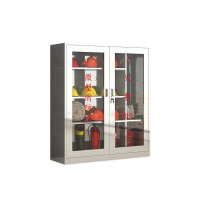 东升顺304不锈钢应急物资柜消防救援器材箱防护用品柜室外消防柜高1400*宽1200*深400(加厚201材质)不含器材