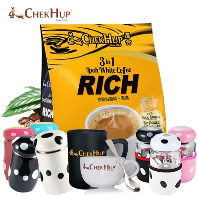 马来西亚进口泽合咖啡三合一香浓泽合怡保白咖啡600g