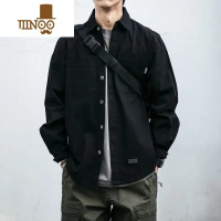 YANXU工装衬衫男长袖日系复古韩版潮流宽松口袋衬衣青年百搭休闲外套潮