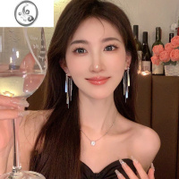 JiMi镜头感满分~长款流苏耳环小众设计2023年新款轻奢耳钉高级耳饰女