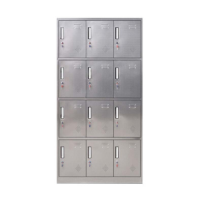 品美顺斯不锈钢员工储物柜文件柜存放柜子更衣柜存包柜十二更衣柜