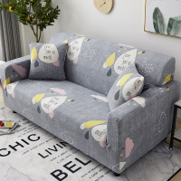 弹力懒人沙发套罩通用型全包萬能套简约布艺沙发垫全盖布 七彩云雨 L形状组合沙发(贵妃XL码+沙发XL码)