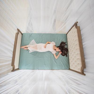 家柏饰(CORATED)蚊帐落地家用方顶三开支架简约公主风1.5m1.8m床纹账