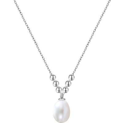 925纯银项链女水滴淡水珍珠吊坠锁骨链小众设计ins时尚轻奢送女朋友老婆情人节七夕生日礼物