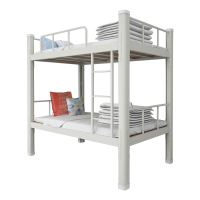 臻远 XCC-11 钢制型材床双层床员工宿舍上下铺学生公寓床双人床铁艺高低床 双层床1000宽白