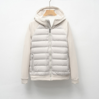 新羽绒服新国标90绒休闲拼接百搭连帽无缝压胶男女轻薄保暖