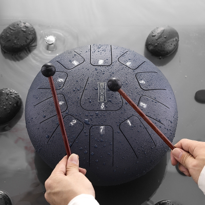 空灵鼓初学者忘忧鼓色空鼓手碟鼓无忧钢舌玄空鼓儿童成人打击乐器方舌11音12寸（朱砂）