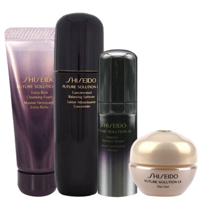 资生堂(SHISEIDO)时光琉璃御藏臻萃面部护肤套装礼盒高奢滋养水润弹力年轻力抗皱套装小样洁面+水+精华液+日霜