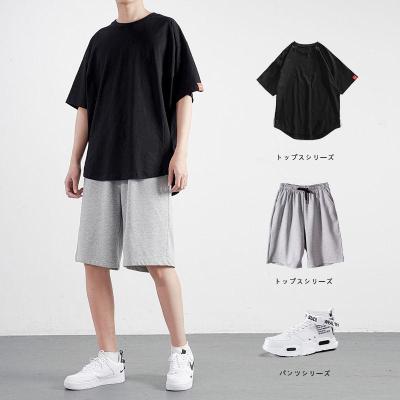 大码胖子男士休闲运动套装短袖短裤夏季新款男装一套搭配衣服潮牌串得起