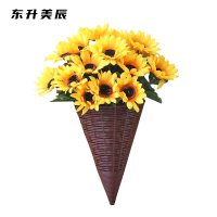 东升美辰 棕色挂篮仿真花14.5*31.5cm DS-BH243 套